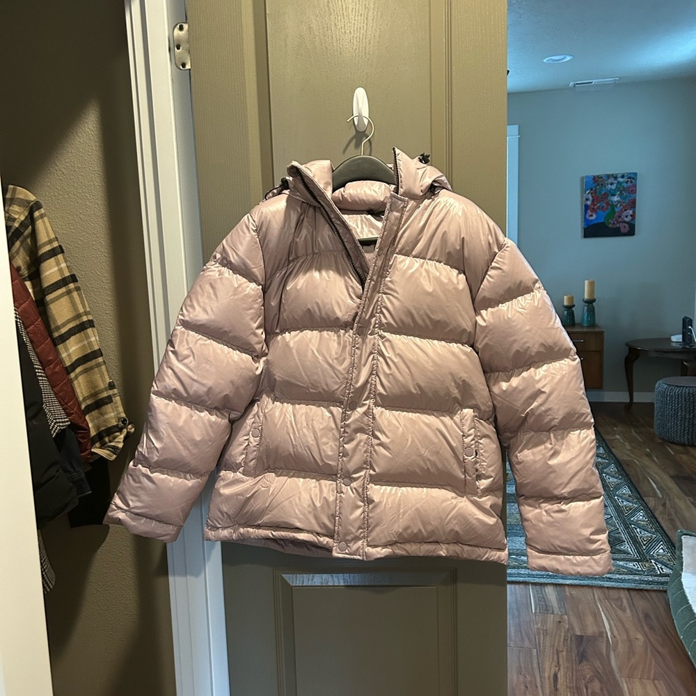 Kids Light Pink Puffer Jacket